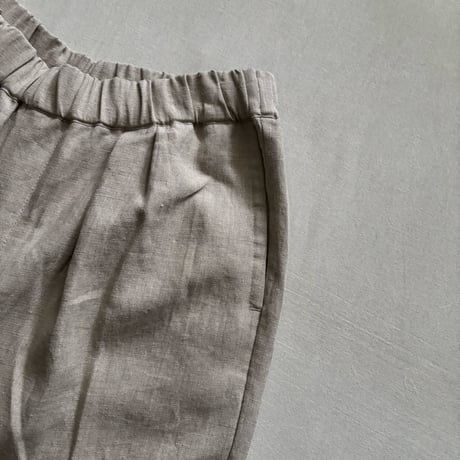 40s FRENCH LINEN DYED CANVAS 2TUCK TAPERED EASY PANTS GNMDS2501FL / maison de soil メゾンドソイル