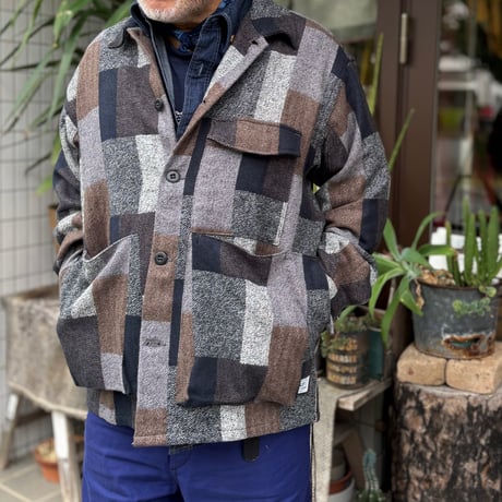 Digs Crew Half (Cotton Tweed Patch Check) SF-252267 / SASSAFRAS ササフラス