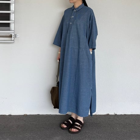 THREE - QUARTER SLEEVE PULLOVER DRESS 00-9551 / orSlow オアスロウ