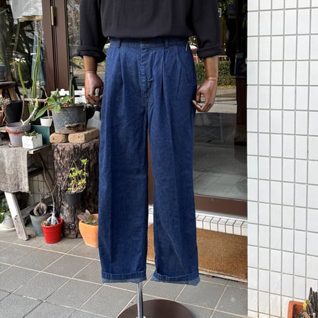 TWO TUCK DENIM WIDE TROUSER (ONE WASH) 03-5021 / orSlow オアスロウ