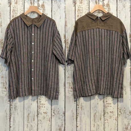 Vintage Stripe 切替え2Way シャツ 13107054 / Vlas Blomme ヴラスブラム