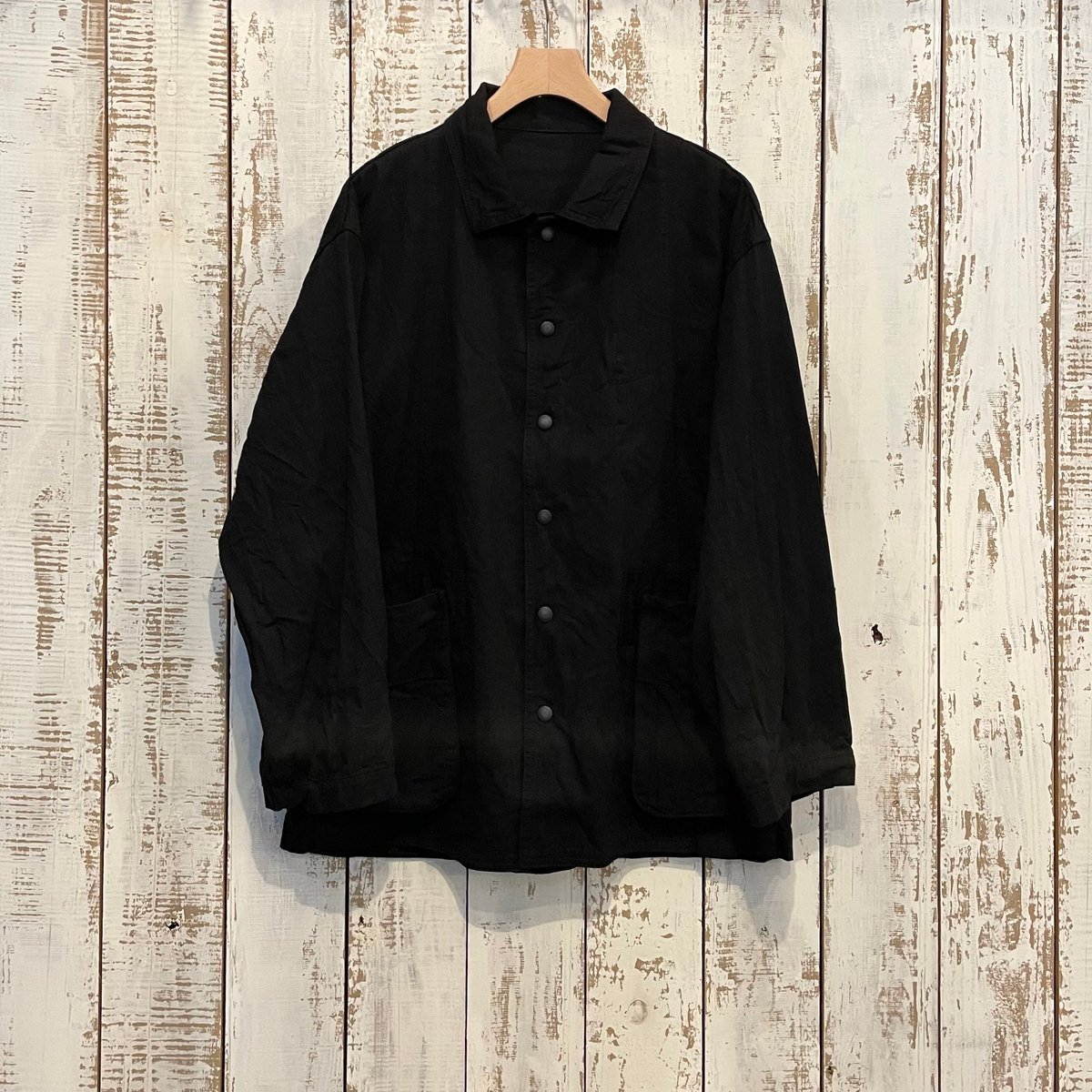 CLASSIC DENIM MIL-SHIRT JACKET (BLACK) PC-005-2