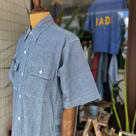 Gardener Shirt1/2 (5oz Chambray) SF-252245 / SASSAFRAS ササフラス