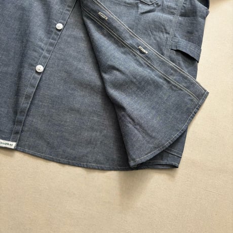 Gardener Shirt1/2 (5oz Chambray) SF-252245 / SASSAFRAS ササフラス