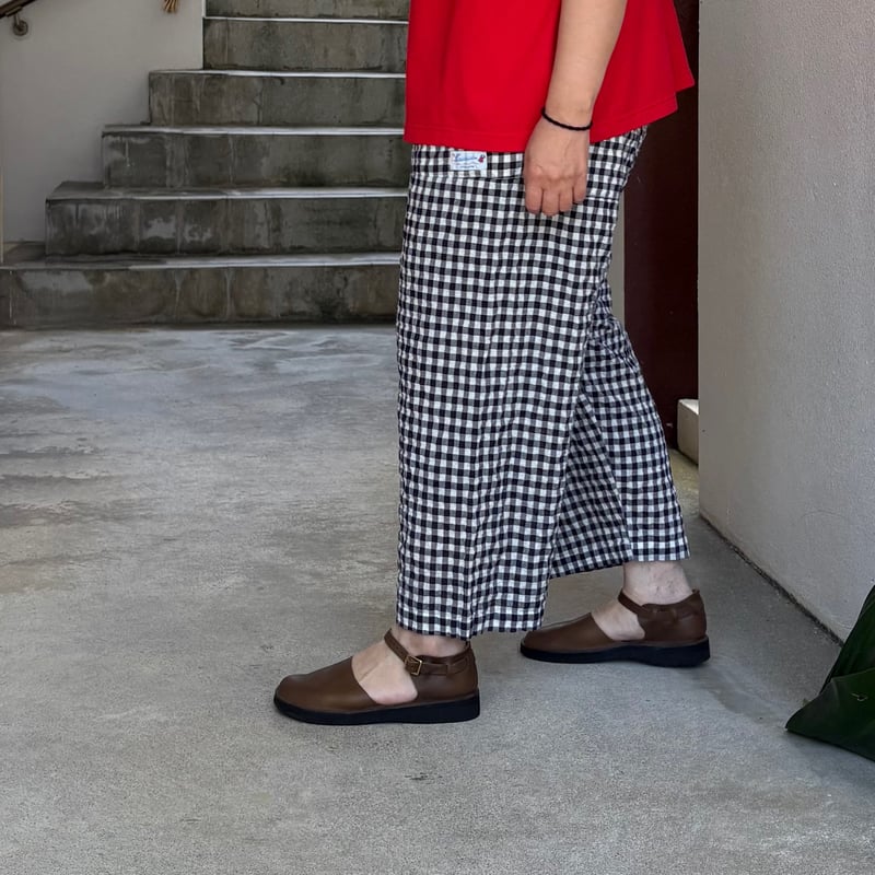 ゆらぎギンガムチェック 4ポケットイージーパンツ 51P-49 / 快晴堂