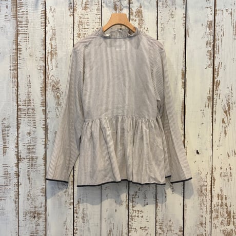 HANDWOVEN COTTON STRIPE FRILL CACHE COEUR INMDS26061 / maison de soil メゾンドソイル