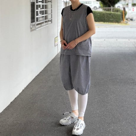 80/1ギンガム&無地 ハーフパンツ 261-3408 / homspun ホームスパン