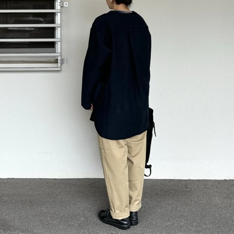 MOLESKIN NO COLLAR SHIRT JACKET (DARK NAVY) PC-019-2936 / Porter Classic ポータークラシック