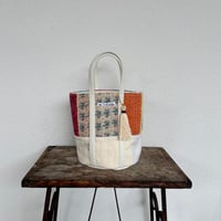 インドラリーキルト&フランスシーツ NEWラウンドBAG (M) ARTEA-26SP47 / ARTE POVERA アルテポーヴェラ