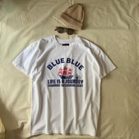 TIME TO GO ショートスリーブTシャツ 1010770 / BLUE BLUE　ブルーブルー