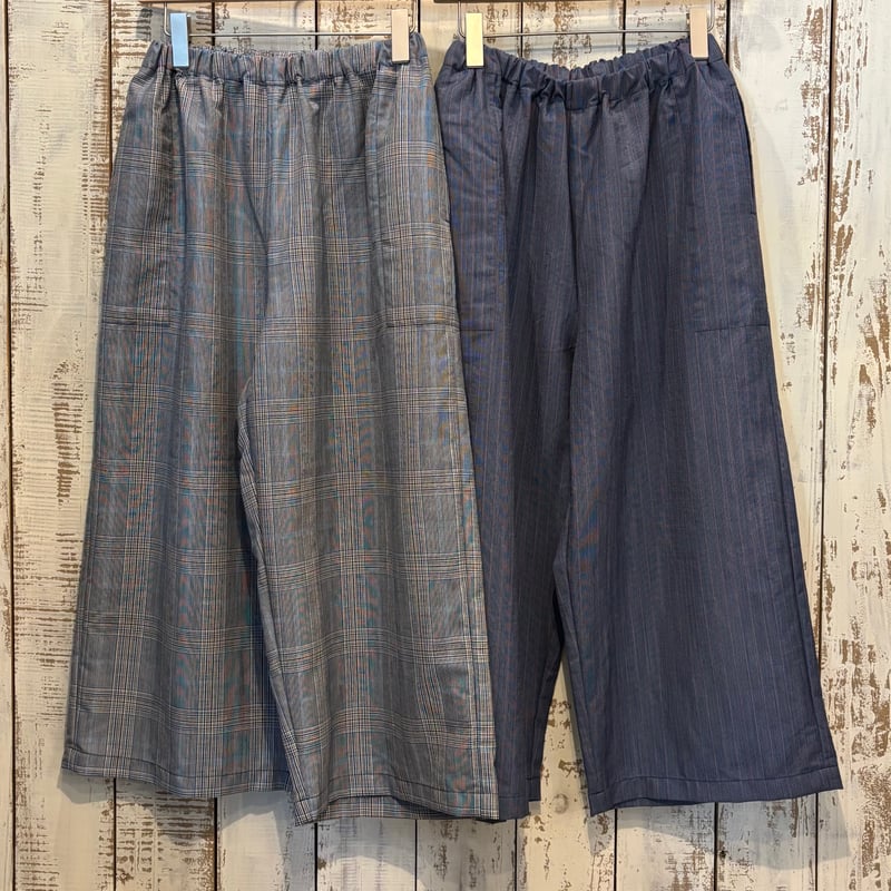 サマーウール ワイドギャザーパンツ 242-3391 / homspun ホームスパン 