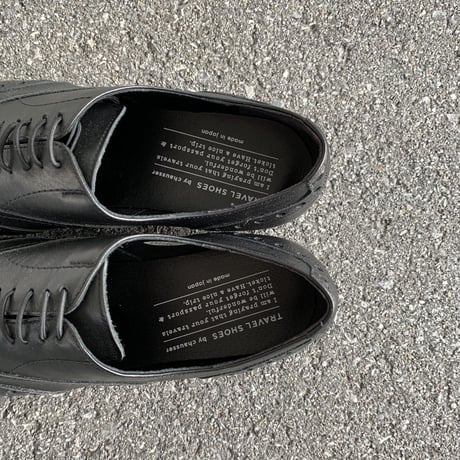 TR-004 WING TIP (BLACK) / TRAVELSHOES by chausser トラベルシューズバイショセ