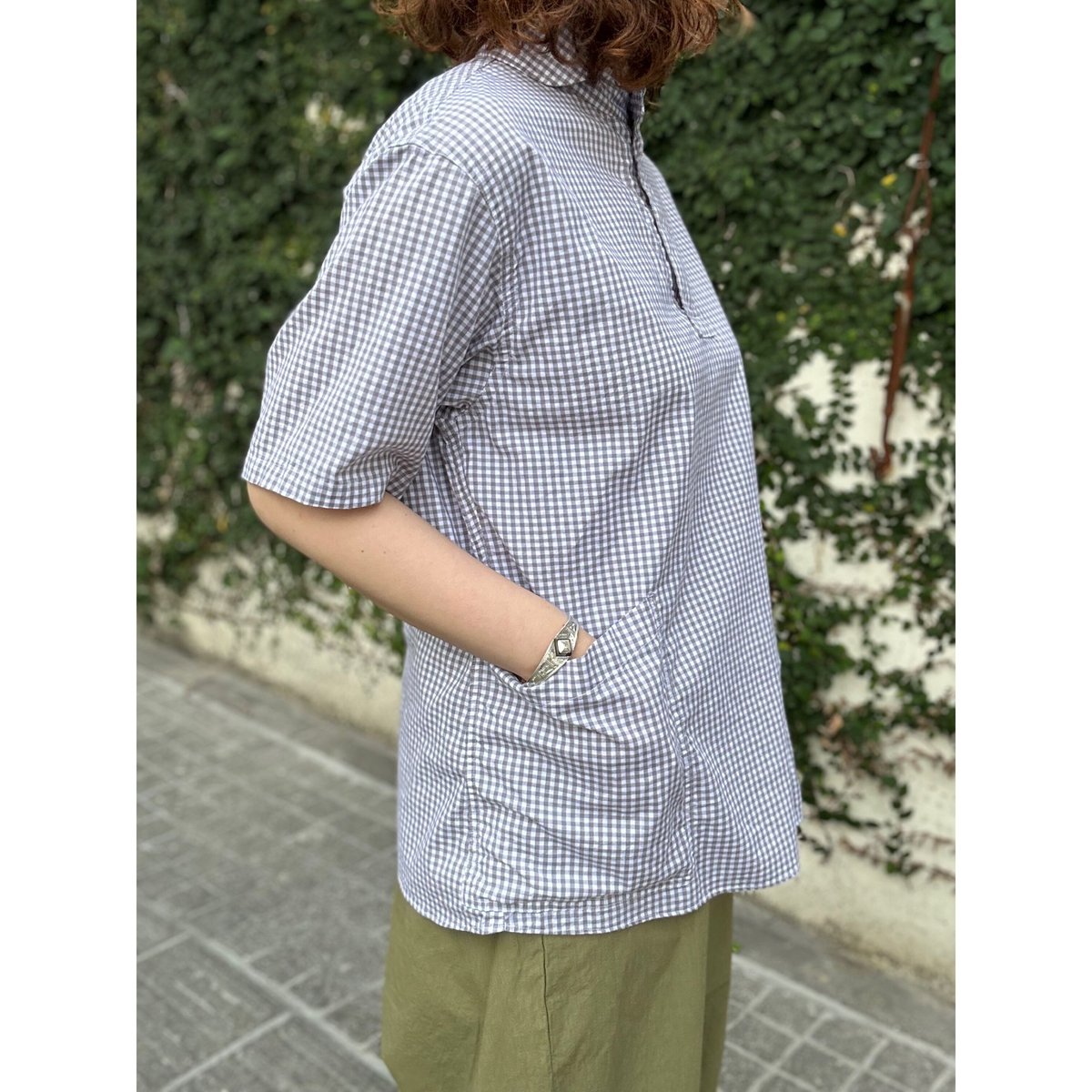 定番プルオーバー 半袖ギンガムシャツ LS-407 / LOLO | e-shop/E-SHOP