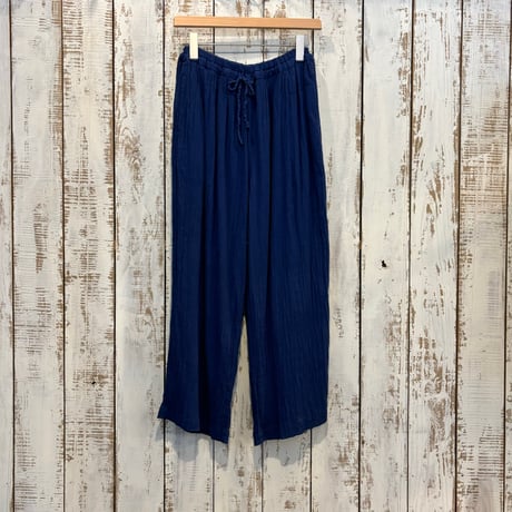 SINGLE GAUZE OVERDYED GATHERED EASY PANTS INAM2251GD / ARMEN アーメン