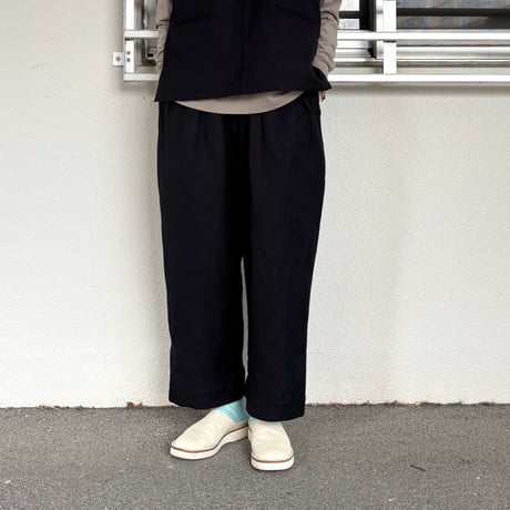 セレモニーリネンポリエステル混 2タックイージーパンツ 2026spring11 / ARTE POVERA アルテポーヴェラ