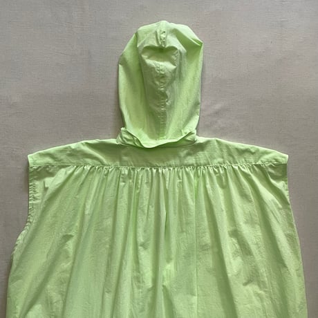 Sleeveless Hooded Shirts Dress YAR-24SS OP45_Cambric / Yarmo ヤーモ
