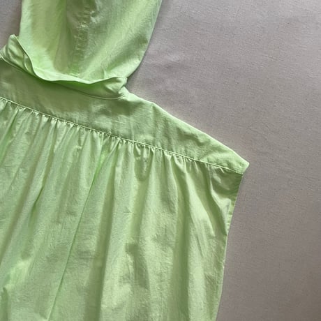 Sleeveless Hooded Shirts Dress YAR-24SS OP45_Cambric / Yarmo ヤーモ