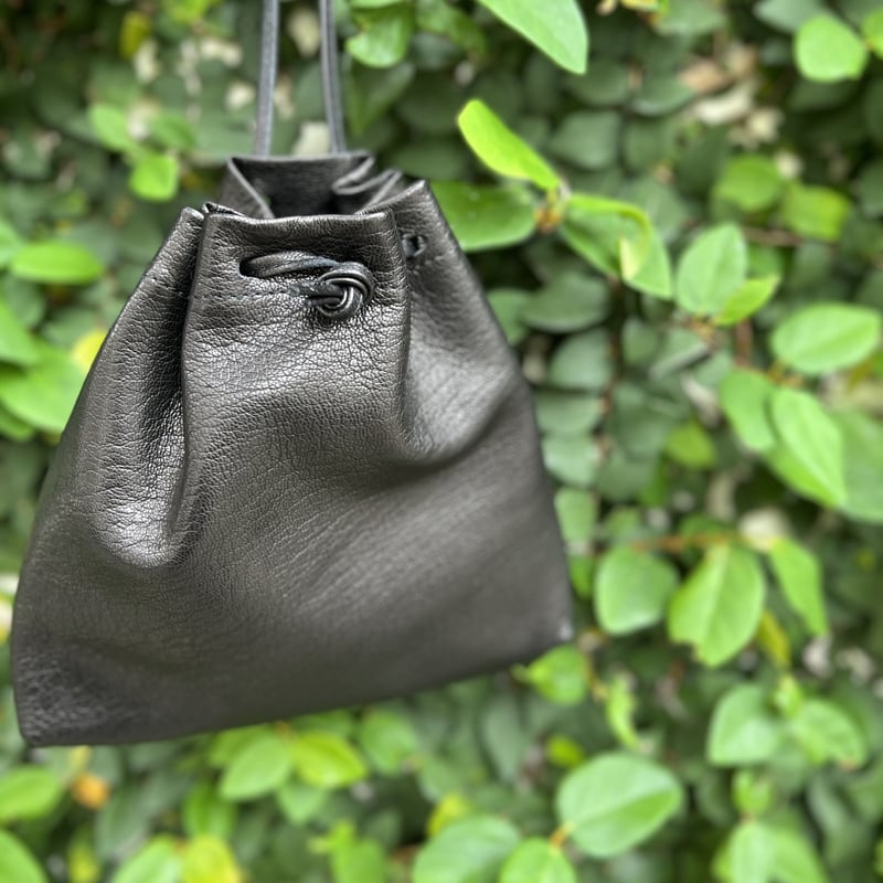 GOAT LEATHER KINCHAKU SHOULDER BAG MC1027 / MA