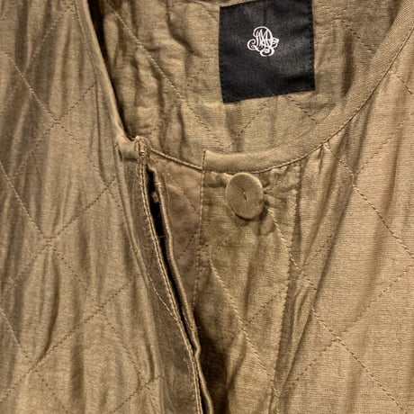 QUILTED HAND WOVEN COTTON SILK PLAIN C-NECK VEST NMDS24532/ maison de soil メゾンドソイル