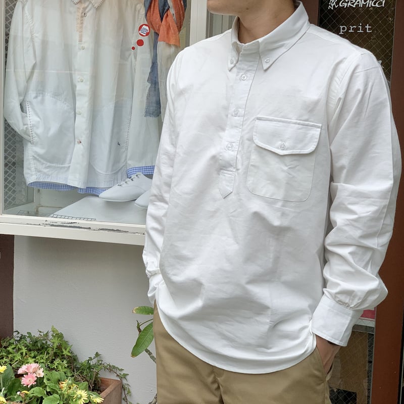 OXFORD B.D. L/S SHIRT(WHITE) / THE BAGGY | e-sh
