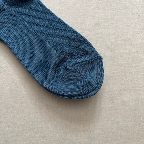 シルケットコットン斜めリブソックス 252-8285 / homspun ホームスパン
