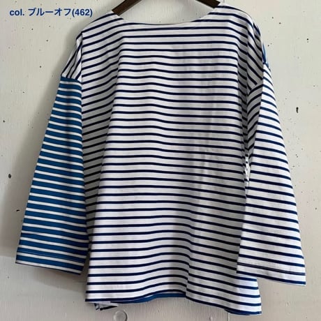 パネルボーダー バイカラープルオーバー 7254C−35 / NATURAL LAUNDRY  ナチュラルランドリー