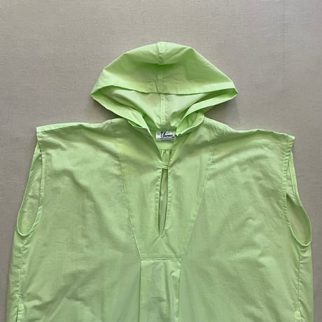 Sleeveless Hooded Shirts Dress YAR-24SS OP45_Cambric / Yarmo ヤーモ