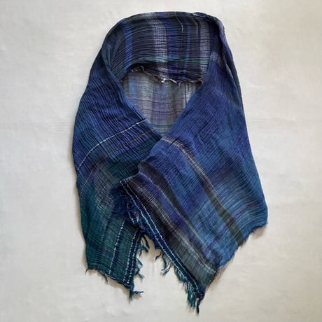 roots shawl BIG CB-BL-BL / tamaki niime タマキニイメ