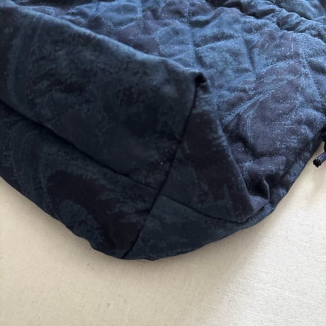 J7184 インディゴナイロンサテンツジガハナ キンチャクバッグ 1016663 / BLUE BLUE JAPAN ブルーブルージャパン