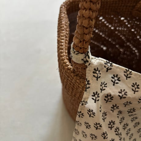 RAFFIA ONE HANDLE BARREL BAG ANMDS2501 / maison de soil メゾンドソイル