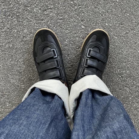 GERMAN MILITARY TRAINER (BLACK) 1703LD / REPRODUCTION OF FOUD リプロダクションオブファウンド