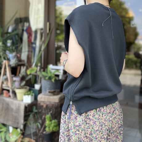 スウェットノースリーブ ウェストサイドジップ BRF-622A / Americana