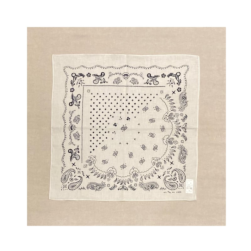 45R バンダナ　リネン　麻　未使用 リネンバンダナ 7221A-001 / NATURAL LAUNDRY | e-shop/E-