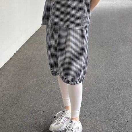 80/1ギンガム&無地 ハーフパンツ 261-3408 / homspun ホームスパン