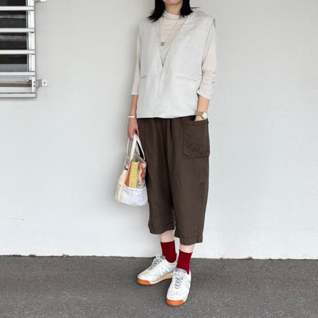 リネンバイオ 八分丈パンツ 261-3406 / homspun ホームスパン