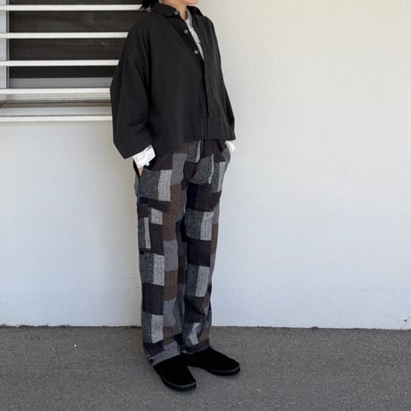 Fall Leaf Gardener Pants 4/5 (Cotton Tweed Patch Check) SF-252289 / SASSAFRAS ササフラス