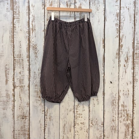 80/1ギンガム&無地 ハーフパンツ 261-3408 / homspun ホームスパン