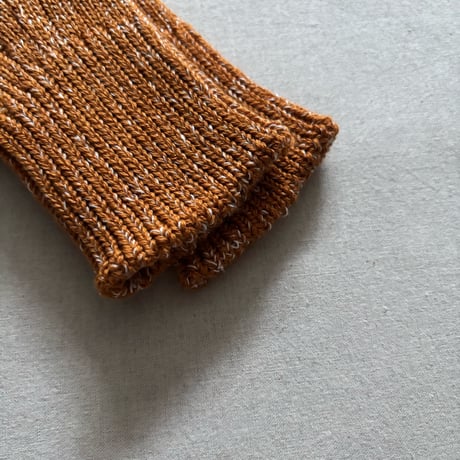 LOW GAUGE RIBBED MARL ANKLE SOCKS R1607 / ROTOTO ロトト