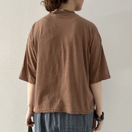 Cotton Silk Soft 天竺 モックネックTシャツ 12105033 / Vlas Blomme ヴラスブラム