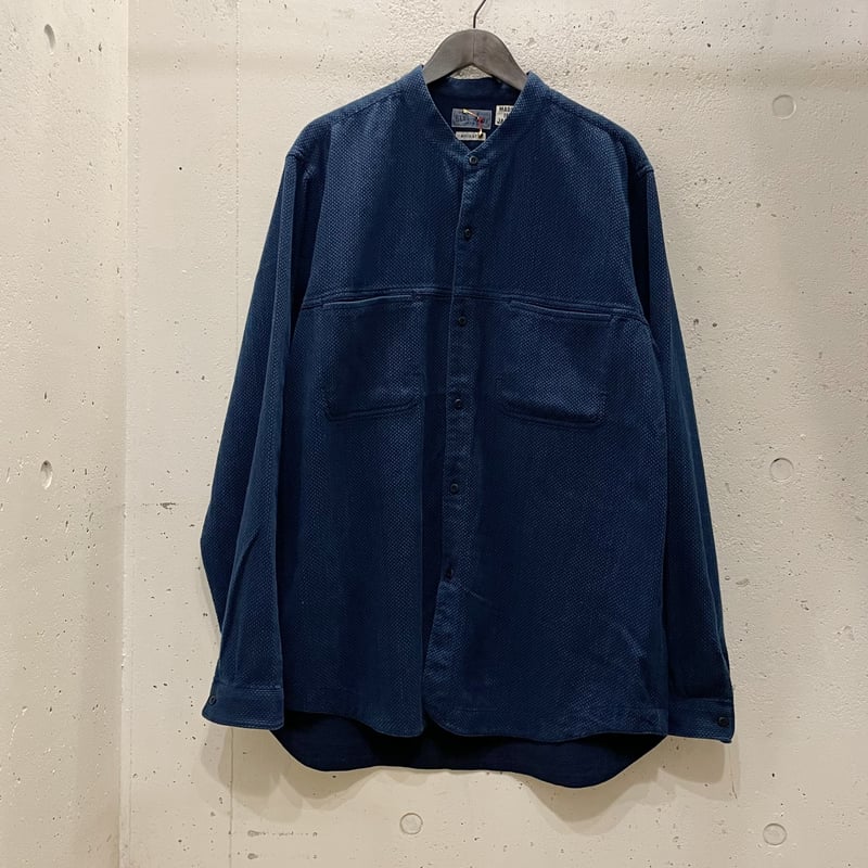 カセゾメサシコ バンドカラー LSシャツ 1009242 / BLUE BLUE JAPAN 
