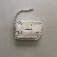 フランスUSED シーツMIX RE- ステンシルポーチ(M)  ARTEPOVERA-26SU66 / ARTE POVERA アルテポーヴェラ
