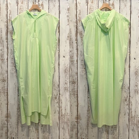 Sleeveless Hooded Shirts Dress YAR-24SS OP45_Cambric / Yarmo ヤーモ