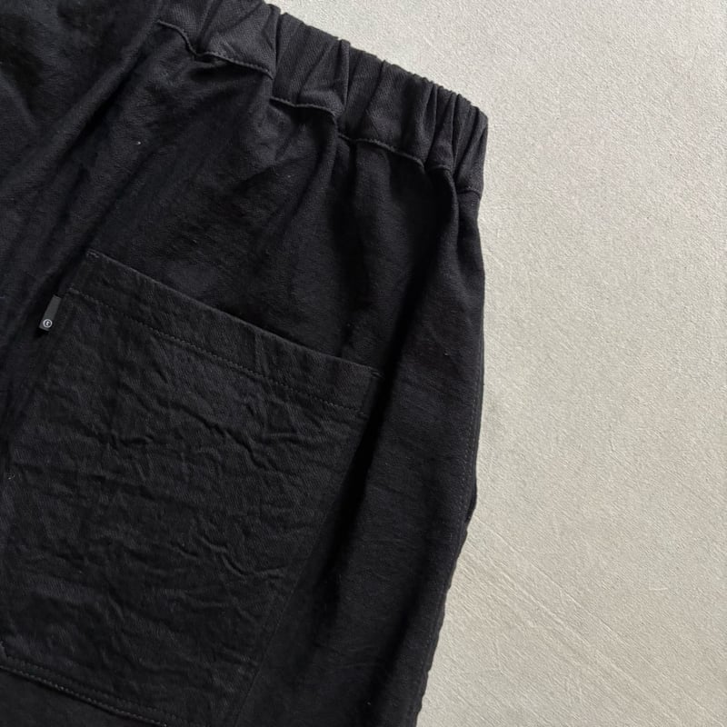 タマキニイメ　USED BLACK denim タルンパンツ　ブラック BLACK denim ハアハアパンツ / tamaki niime タマキニイメ | e