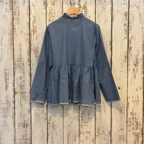 HANDWOVEN COTTON STRIPE FRILL CACHE COEUR INMDS26061 / maison de soil メゾンドソイル