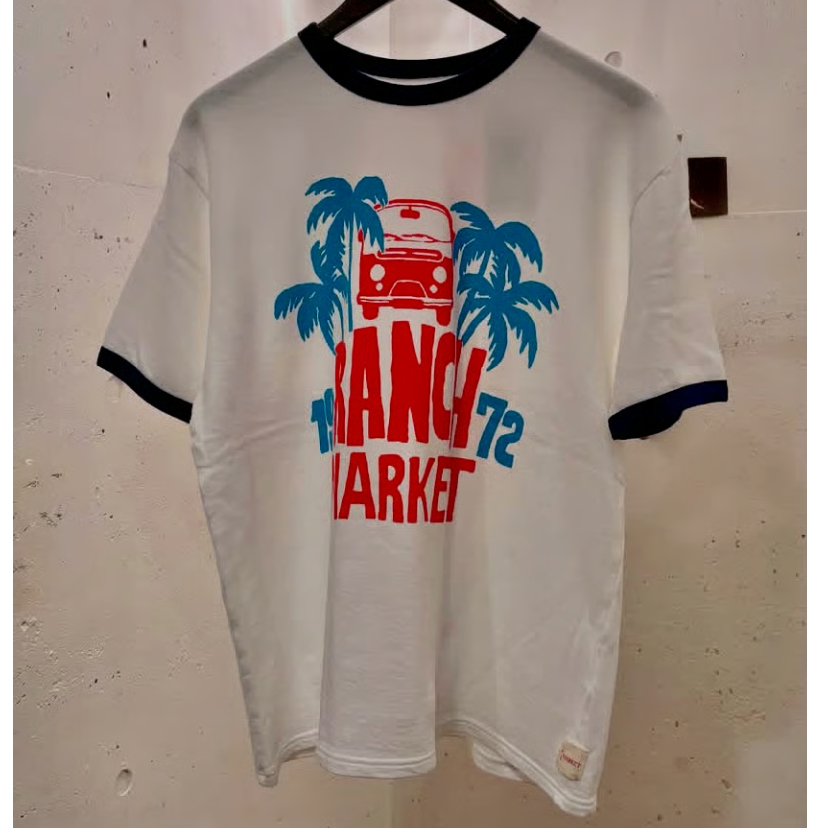 ガーゼウラケ パームツリー プリントリンガーTシャツ 1015843
