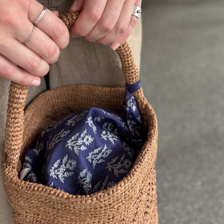 RAFFIA ONE HANDLE BARREL BAG ANMDS2501 / maison de soil メゾンドソイル