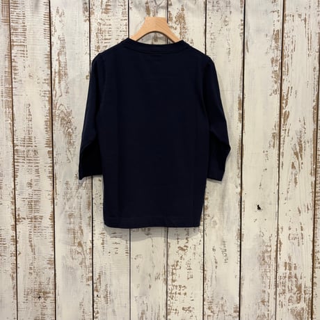 30/1天竺七分袖Tシャツ (ネイビー) 262-6450 / homspun ホームスパン