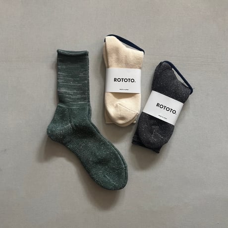 WASHI PILE CREW SOCKS R1511 / ROTOTO ロトト