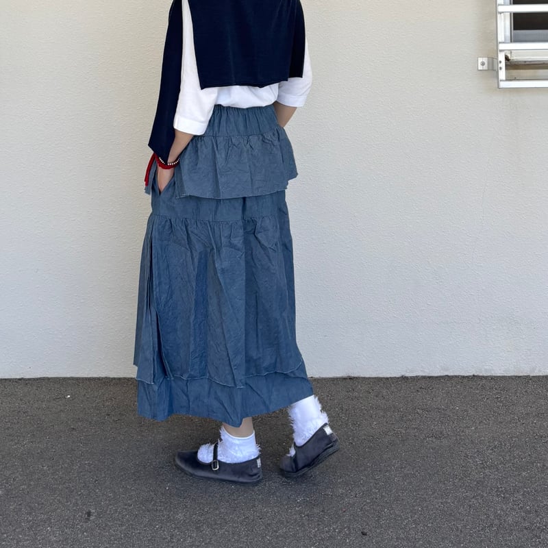 ライトオンスシャンブレー ギャザースカート 252-4514 / homspun