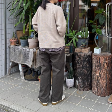 WIDE FIT FRENCH WORK PANTS (COFFEE BROWN) 03-5011 / orSlow オアスロウ